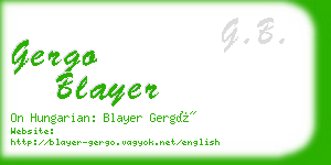 gergo blayer business card